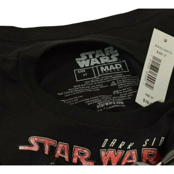 Mad Engine Kids 2T Black T-Shirt Star Wars Knights of Ren Episode IX New - Picture 4 of 4